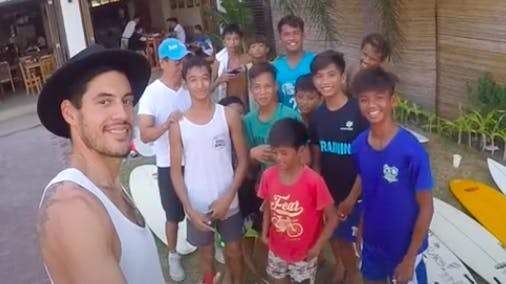 Former PBA player Rob Reyes is helping promote surfing with Share the Stoke project